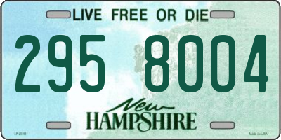 NH license plate 2958004
