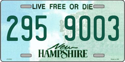 NH license plate 2959003