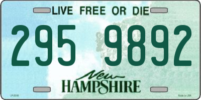 NH license plate 2959892