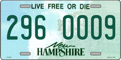 NH license plate 2960009