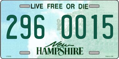 NH license plate 2960015