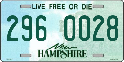 NH license plate 2960028