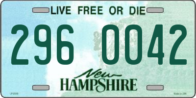 NH license plate 2960042