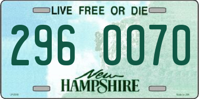 NH license plate 2960070