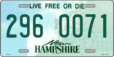NH license plate 2960071