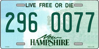 NH license plate 2960077