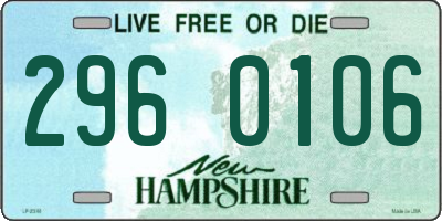 NH license plate 2960106