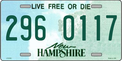 NH license plate 2960117