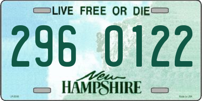 NH license plate 2960122