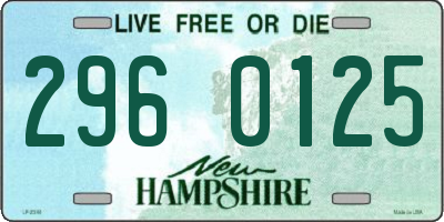 NH license plate 2960125