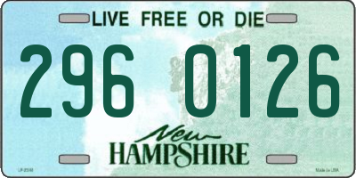 NH license plate 2960126