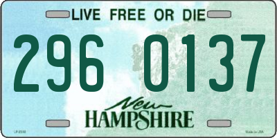NH license plate 2960137