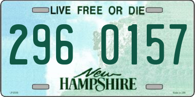 NH license plate 2960157