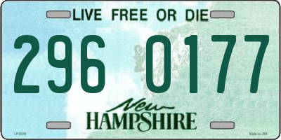 NH license plate 2960177