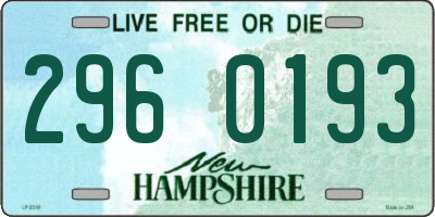NH license plate 2960193