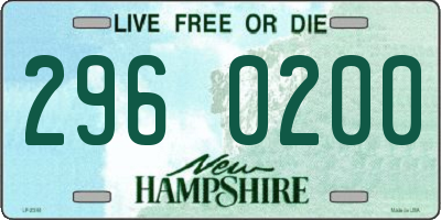 NH license plate 2960200