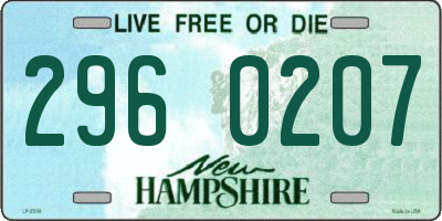 NH license plate 2960207