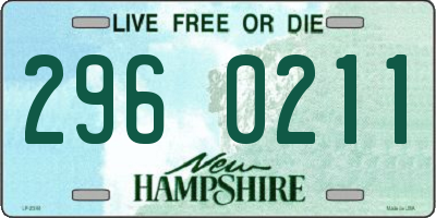 NH license plate 2960211