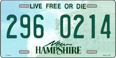 NH license plate 2960214