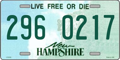NH license plate 2960217