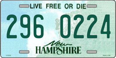 NH license plate 2960224