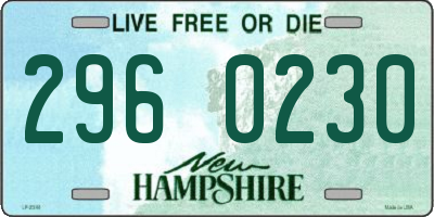 NH license plate 2960230