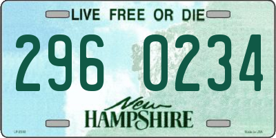 NH license plate 2960234