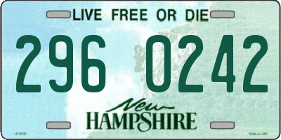 NH license plate 2960242