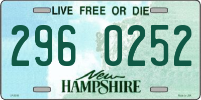 NH license plate 2960252