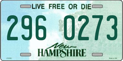 NH license plate 2960273