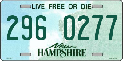 NH license plate 2960277