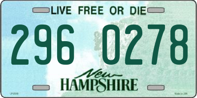NH license plate 2960278