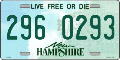 NH license plate 2960293