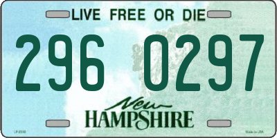 NH license plate 2960297