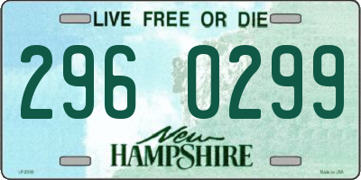 NH license plate 2960299