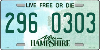 NH license plate 2960303