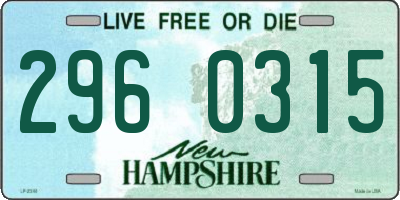 NH license plate 2960315