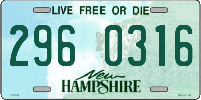 NH license plate 2960316