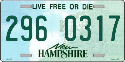 NH license plate 2960317