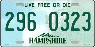 NH license plate 2960323
