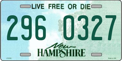 NH license plate 2960327