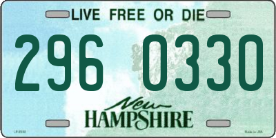 NH license plate 2960330