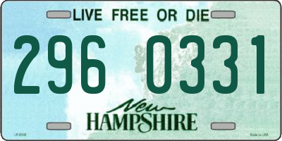 NH license plate 2960331