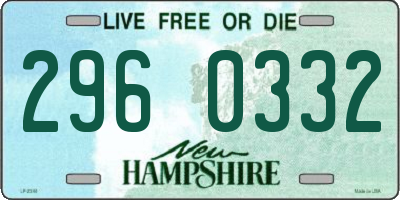 NH license plate 2960332