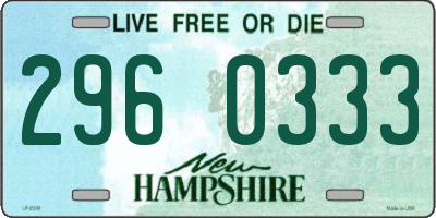 NH license plate 2960333