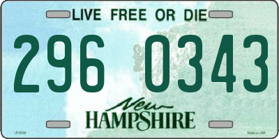 NH license plate 2960343