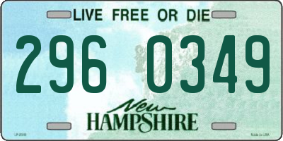 NH license plate 2960349