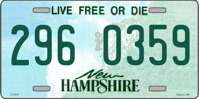 NH license plate 2960359