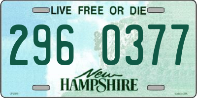 NH license plate 2960377