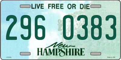NH license plate 2960383